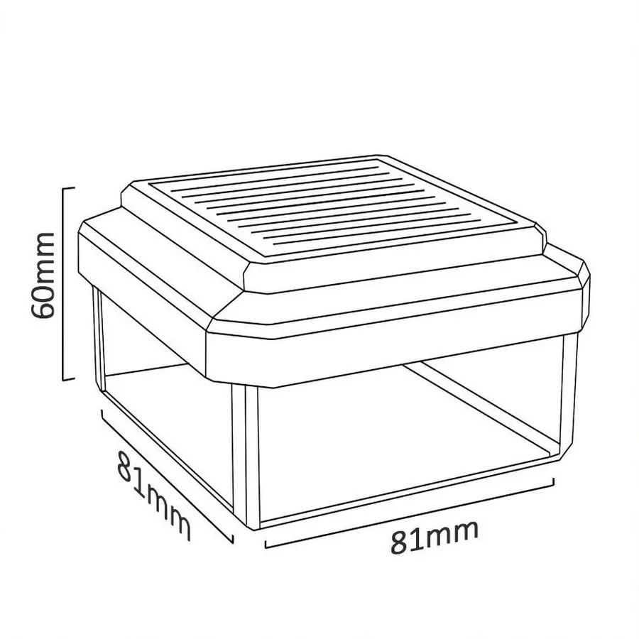 Lampa solarna LED na słupek 80x80mm