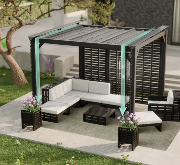 Rynna do zbierania deszczówki + łańcuch