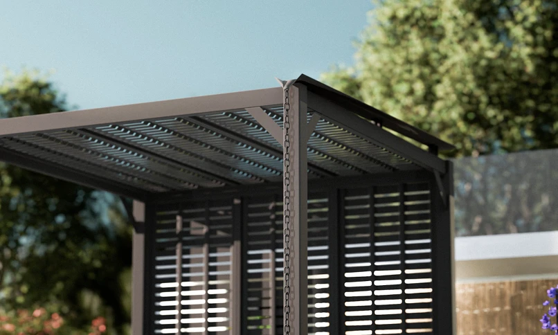 Rynna do zbierania deszczówki + łańcuch